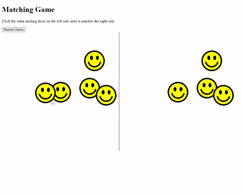 A gid of the smiley face matching game.